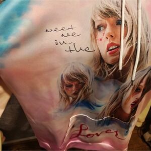 Lover‎ Pastel Hoodie L/XL Tie Dye Oversized Afterglow Music Festival Summer Fun